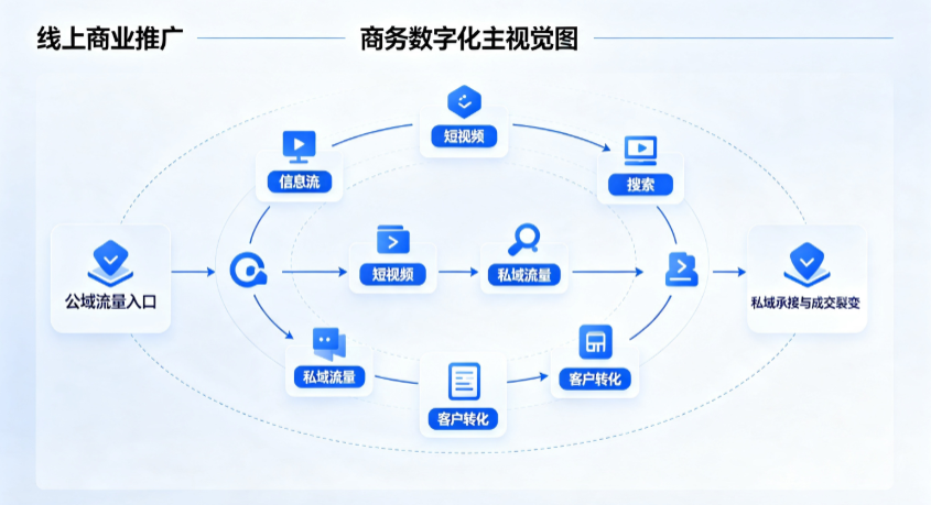 左云县线上商业推广怎么做？全域流量闭环搭建与低成本转化实战指南